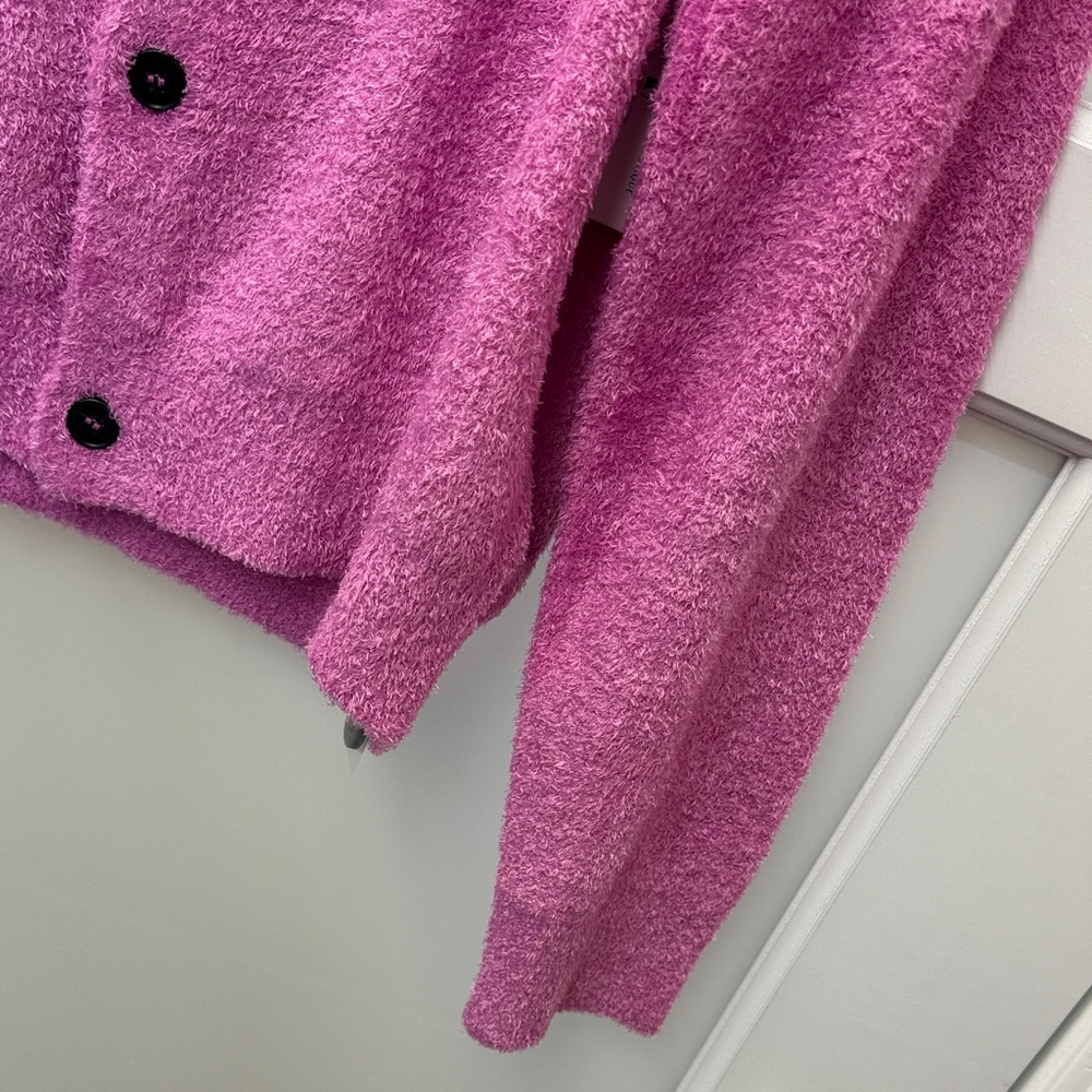 Zenana Vibrant Pink Brushed Soft Sweater – Cozy Blanket-Soft Knit, Chic - Picture 5 of 7